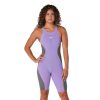 Womens * | Speedo Fastskin Lzr Intent Open Back Kneeskin Purple Reign