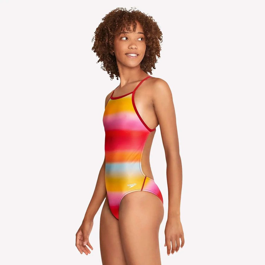 Womens * | Speedo The One Printed One Piece Sunset Ombrepe