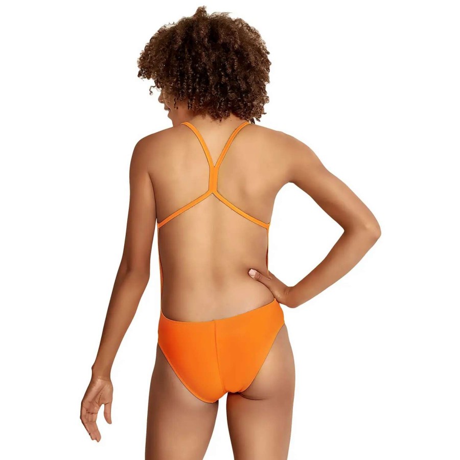 Womens * | Speedo Solid The One Back One Piece Vibrant Orange