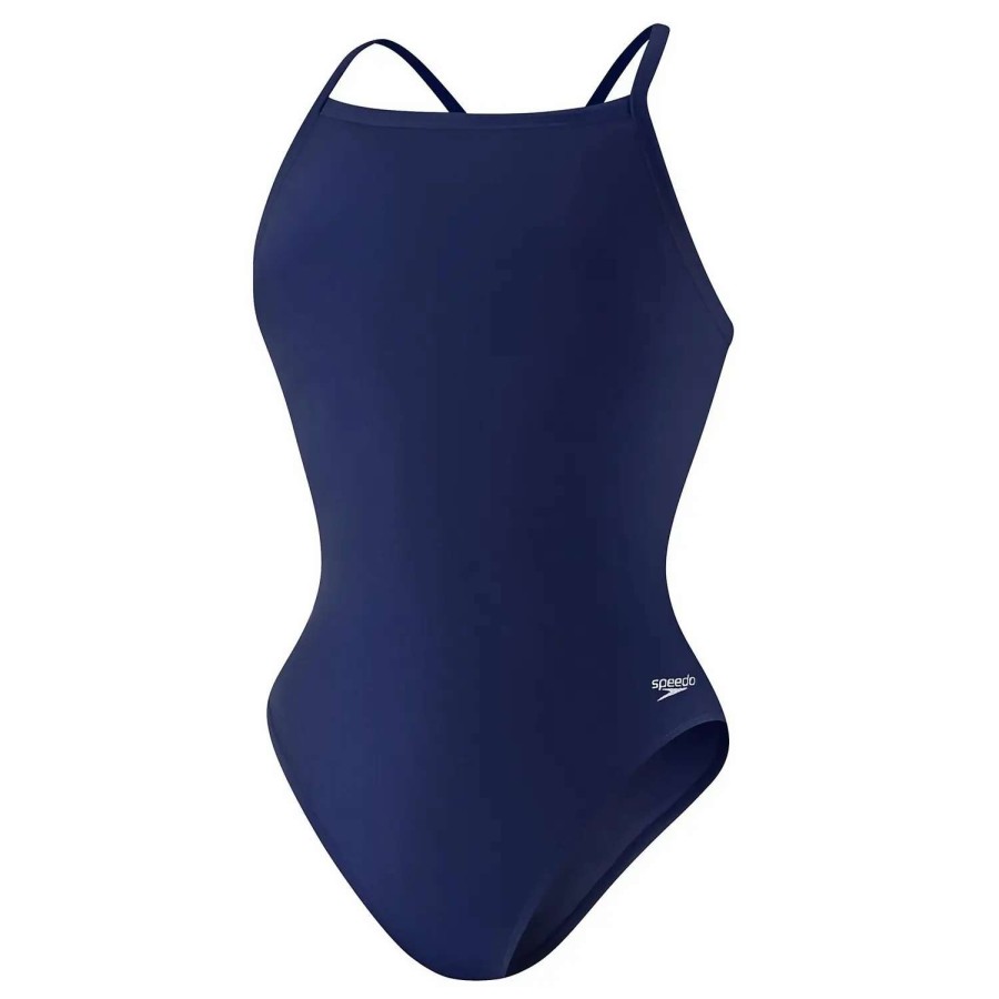 Womens * | Speedo Flyback Youth Training Suit One Piece Endurance+ Nautical Navy