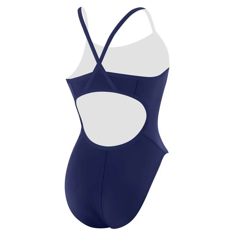 Womens * | Speedo Flyback Youth Training Suit One Piece Endurance+ Nautical Navy