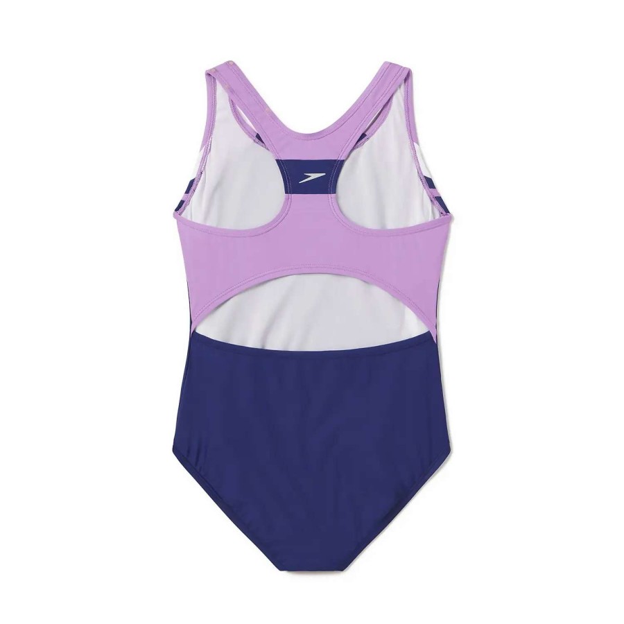 Kids * | Speedo Infinity Splice One Piece Purple