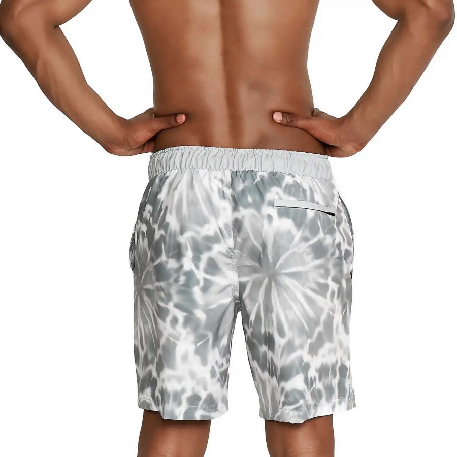 Mens * | Speedo Printed Bondi Basin Boardshort 18 White/Grey