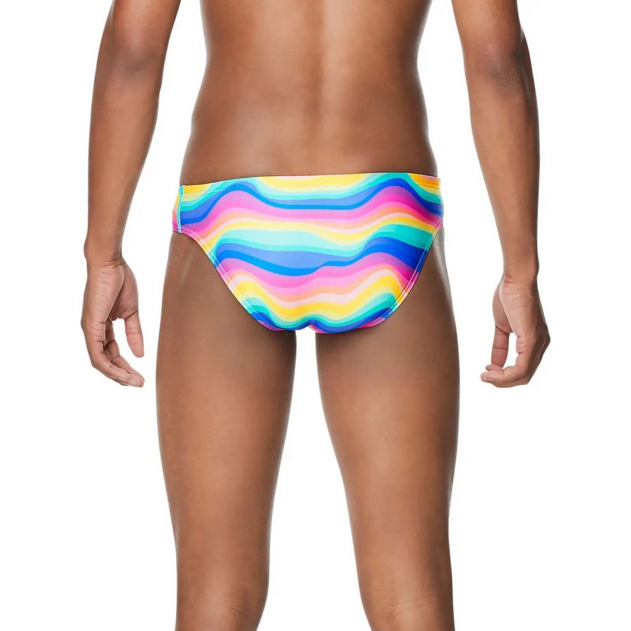 Mens * | Speedo Printed One Brief Rainbow Wave