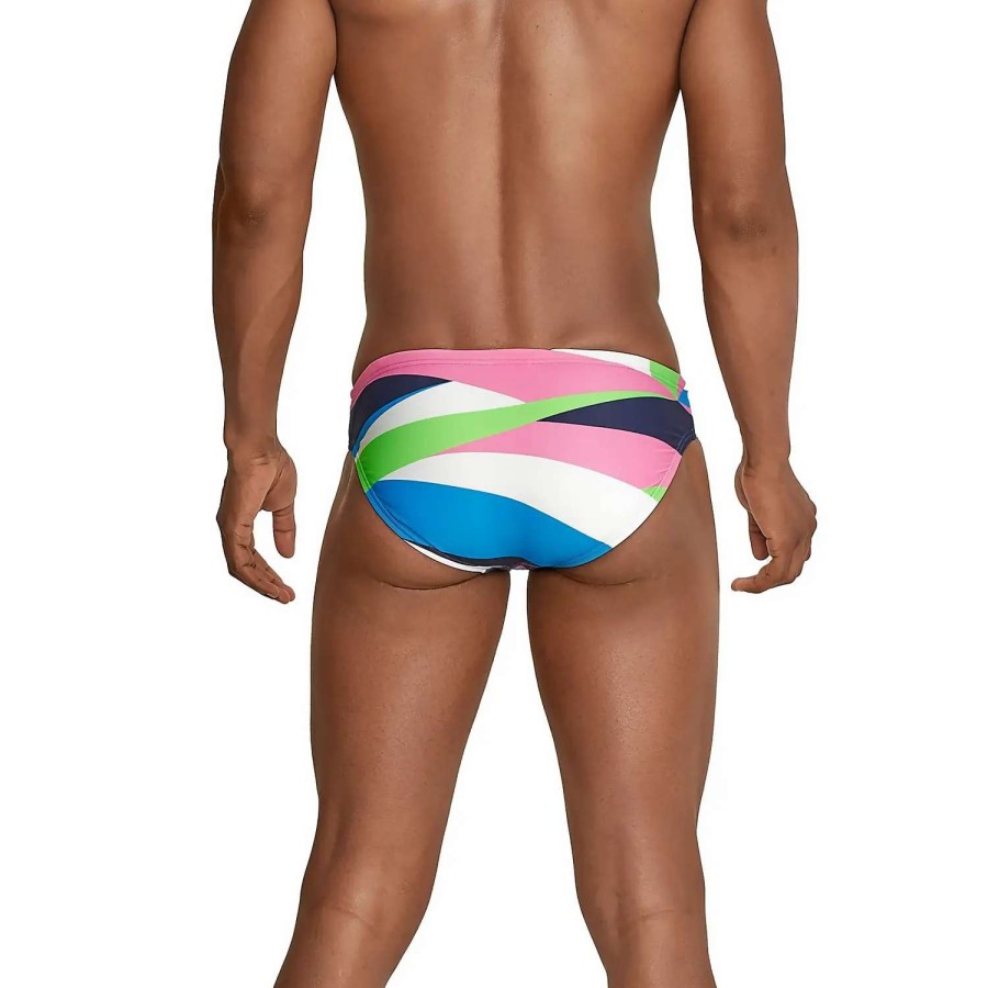 Mens * | Speedo Printed Solar Brief 1 Pink/Green