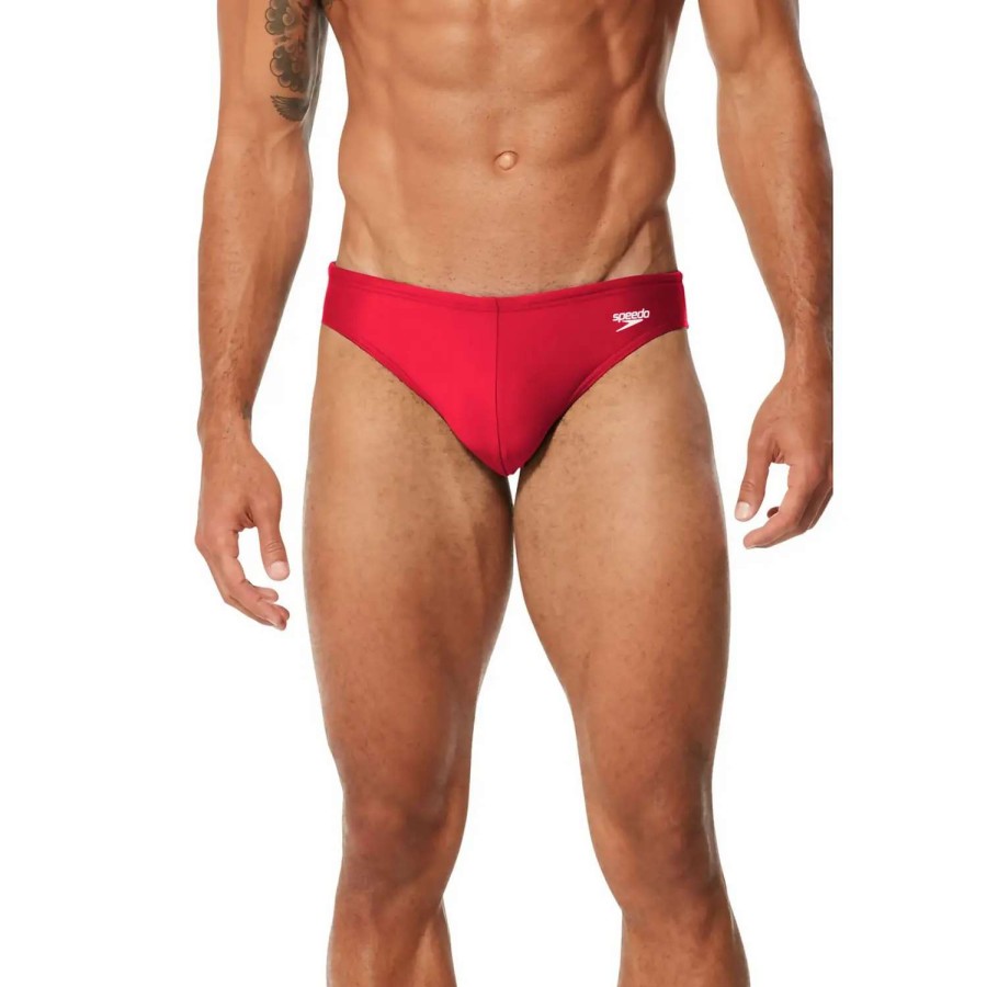 Mens * | Speedo Fitness Solar 1 Brief Red