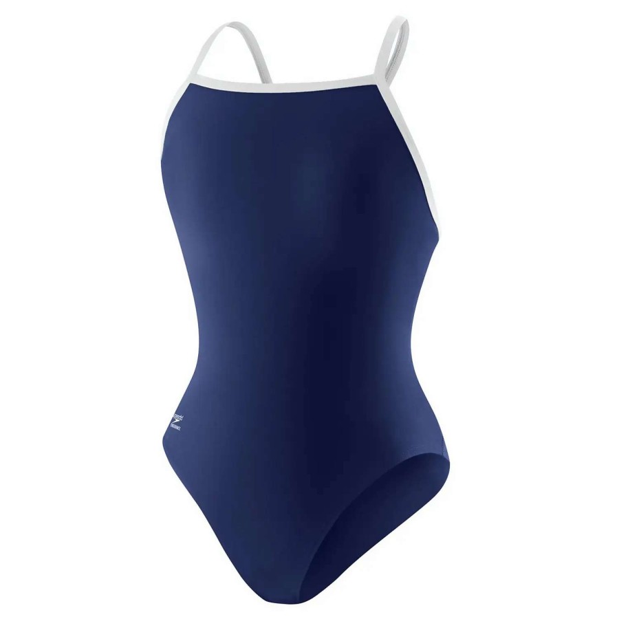 Womens * | Speedo Flyback Youth Training Suit Onepiece Endurance+ Navy