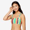 Womens * | Speedo Print Strappy Bikini Top Clean Stripe