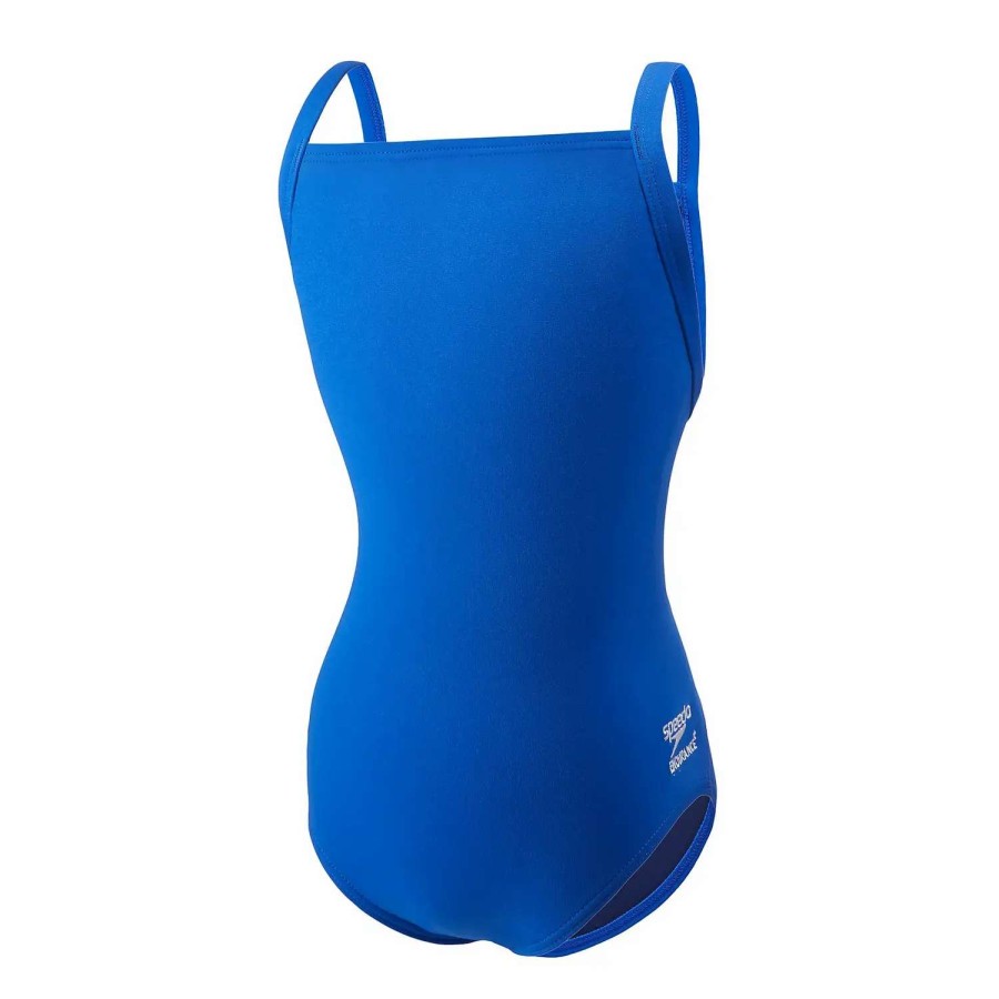 Womens * | Speedo Flyback Youth Training Suit One Piece Endurance+ Sapphire