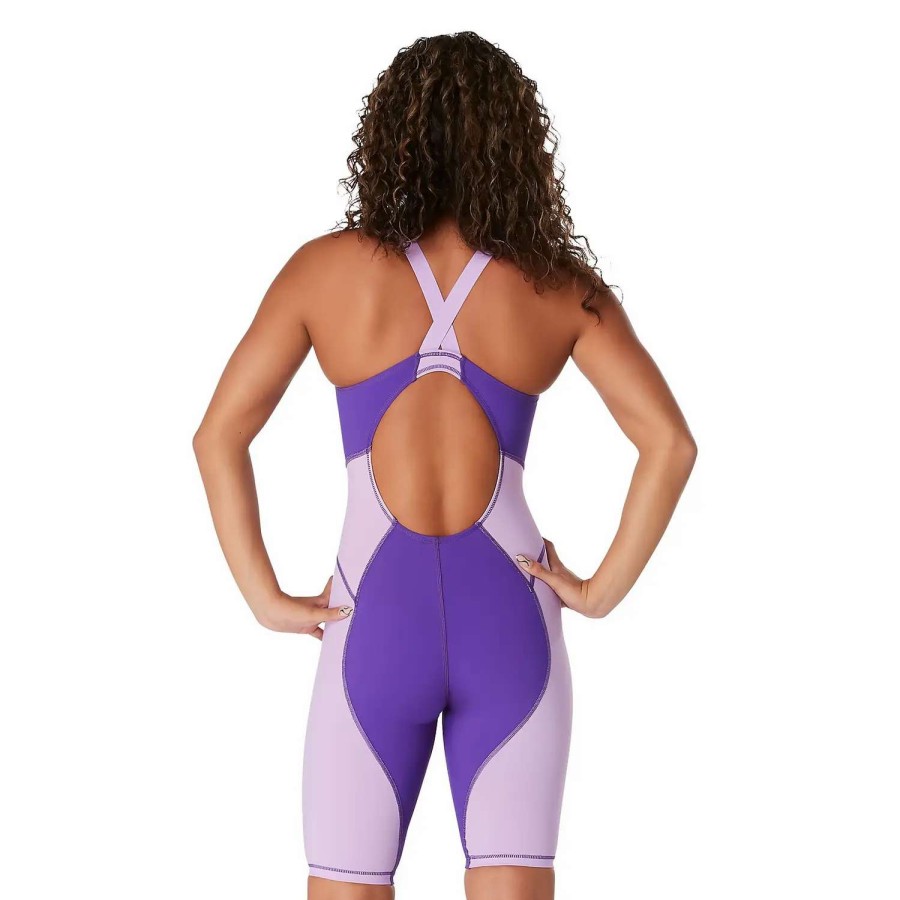 Kids * | Speedo Vanquisher Solid Kneeskin Purple Flash