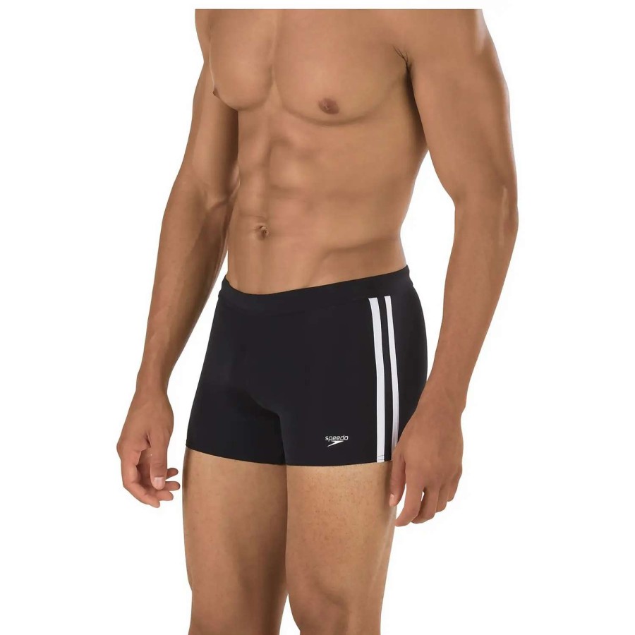 Mens * | Speedo Shoreline Square Leg Black