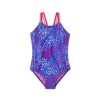 Womens * | Speedo Printed Strappy One Piece Aqua Splash Blue