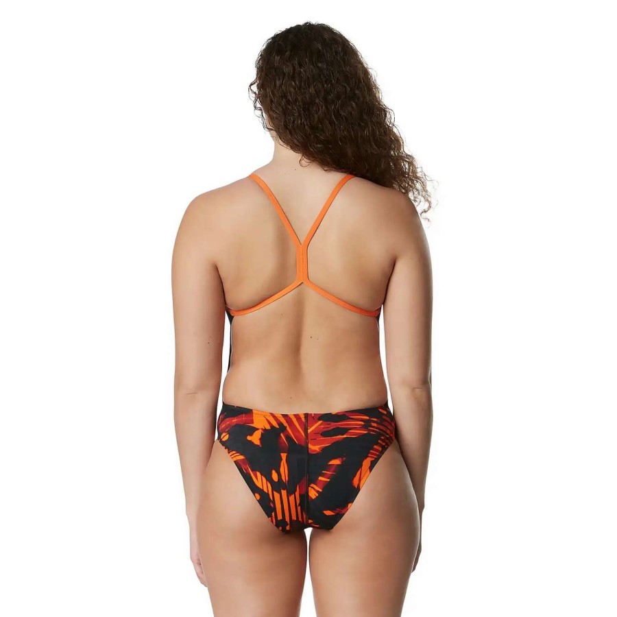 Womens * | Speedo Reflected One Back One Piece Orange