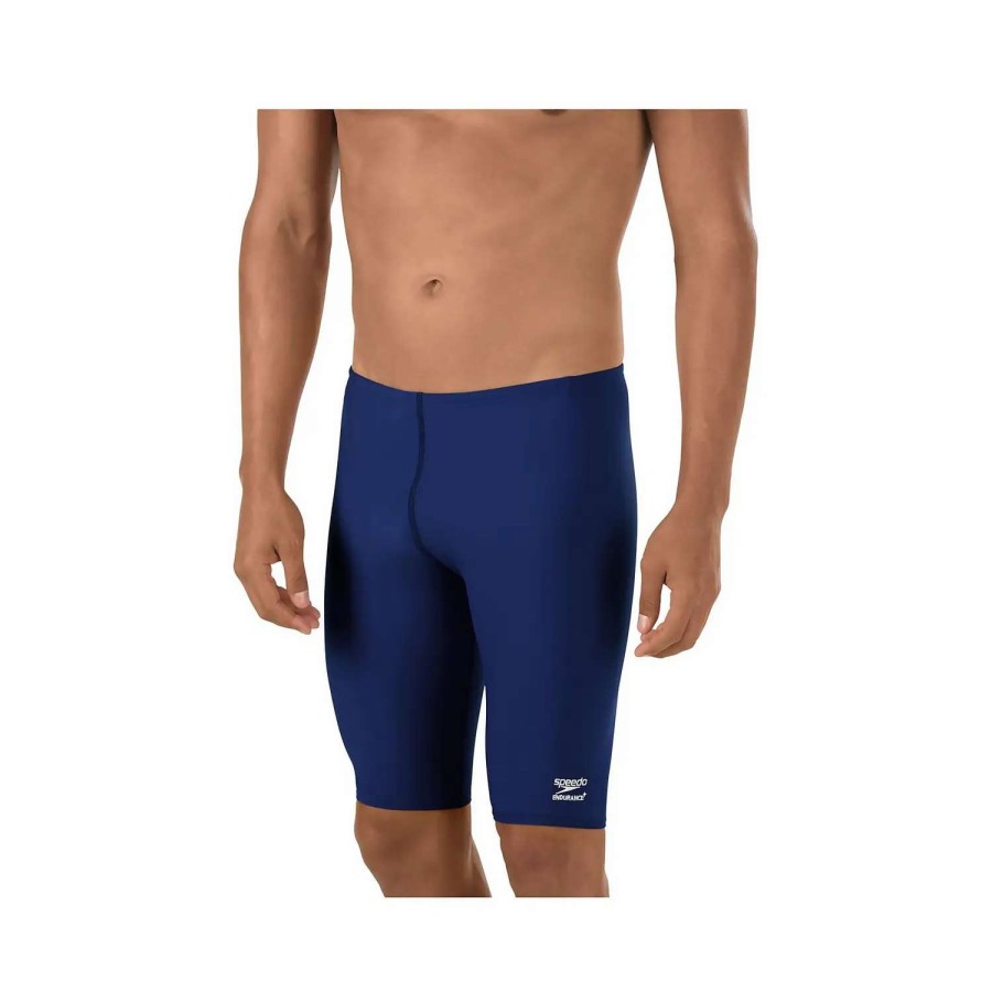 Mens * | Speedo Solid Adult Jammer Navy