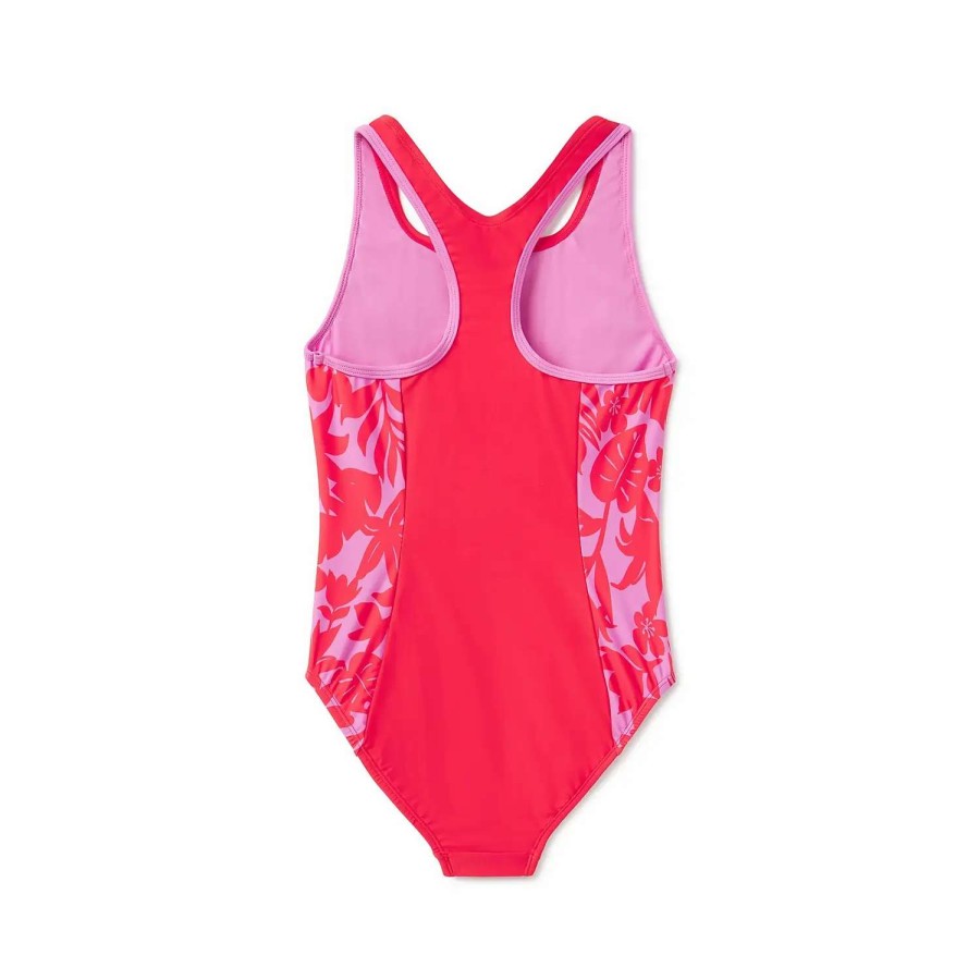 Kids * | Speedo Printed Splice Racerback One Piece