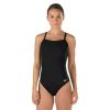 Womens * | Solid Flyback Training Suit Onepiece Speedo Endurance+ Black