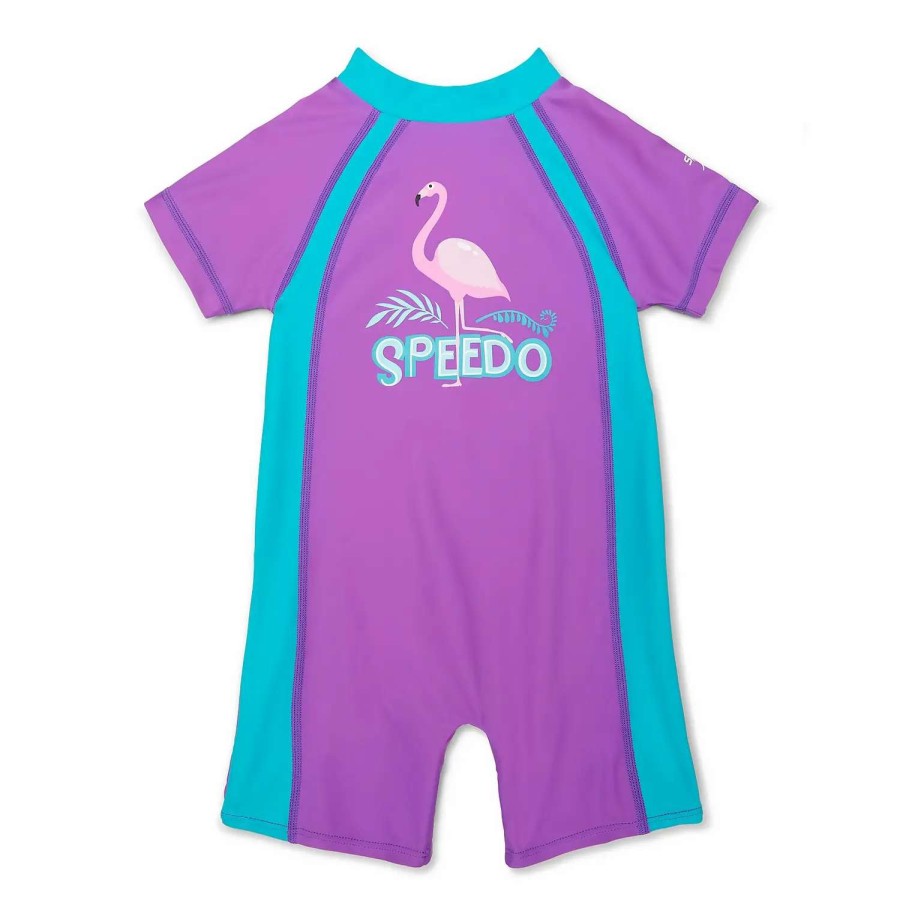 Kids * | Speedo Unisex Sun Suit Indigo Amethyst