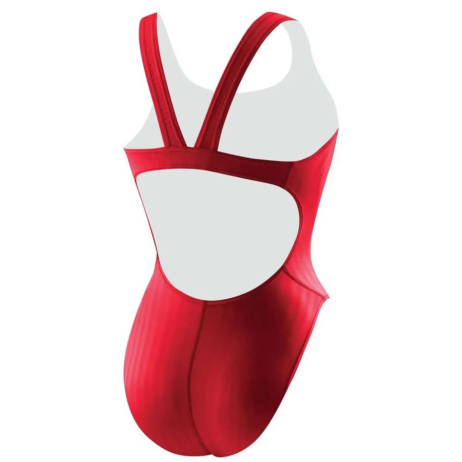 Womens * | Speedo Girls Aquablade Youth Recordbreaker One Piece Red