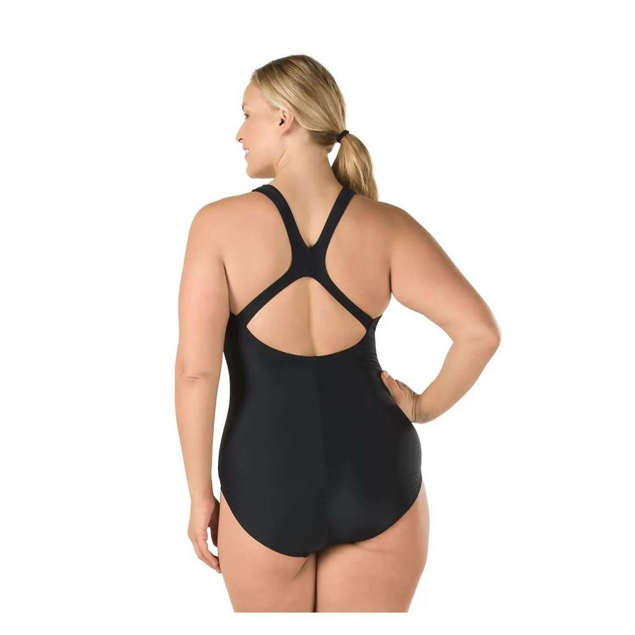 Womens * | Speedo Plus Moderate Ultraback One Piece Black