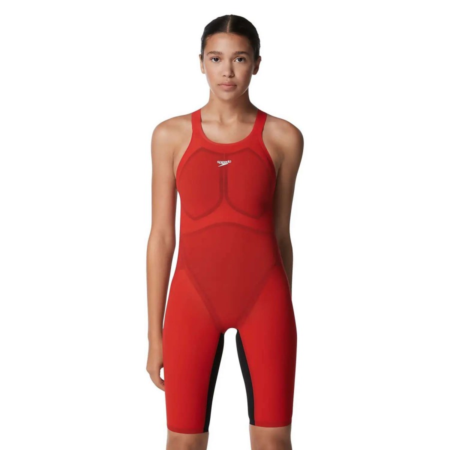 Womens * | Speedo Fastskin Lzr Pure Valor Closed Back Kneeskin Fiery Red