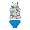 Kids * | Speedo Printed High Neck Tankini Set Super Sonic Blue