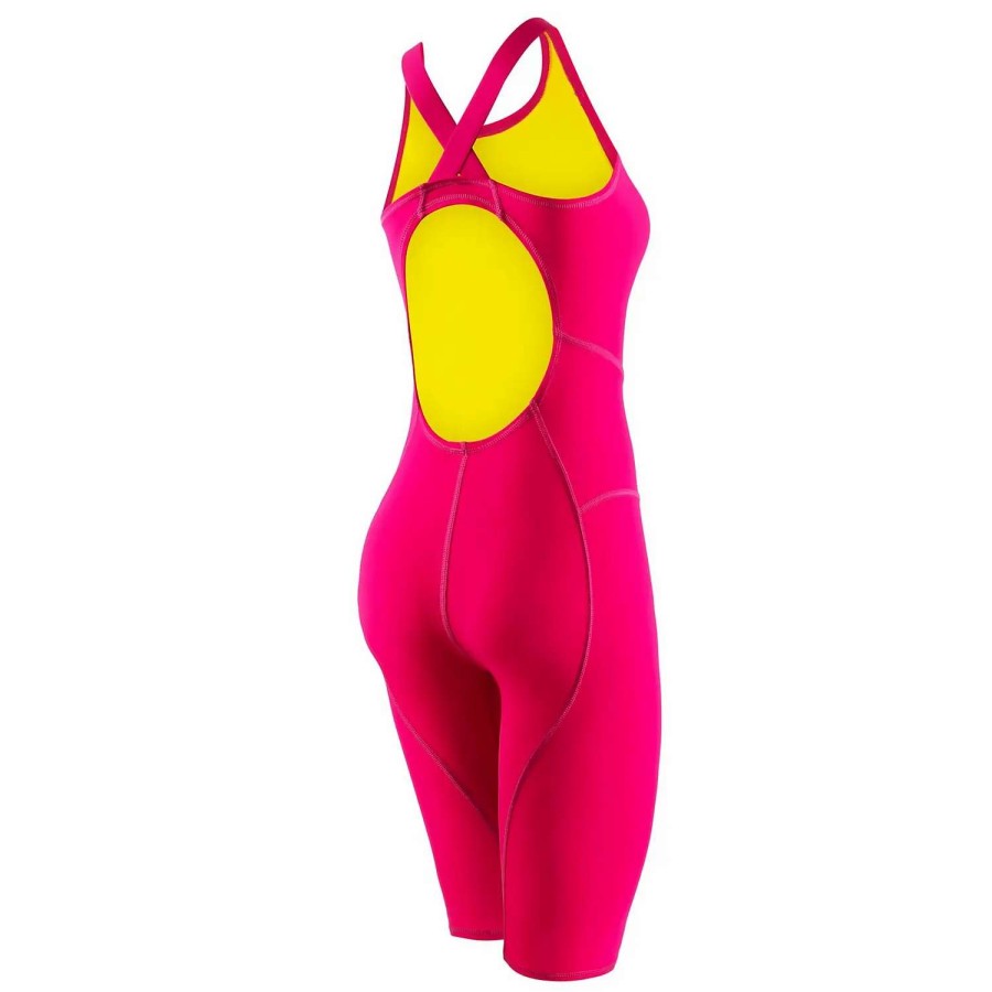 Womens * | Speedo Vanquisher Kneeskin Solid Blazing Pink