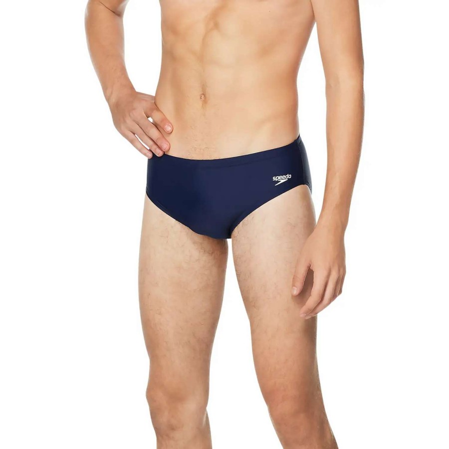 Mens * | Speedo Core Solid Brief Navy