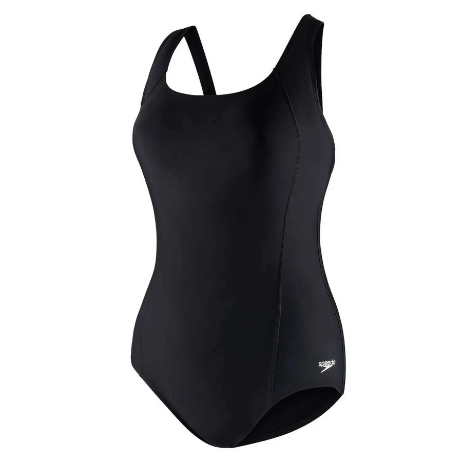 Womens * | Speedo Plus Conservative Ultraback With Princess Seam Black