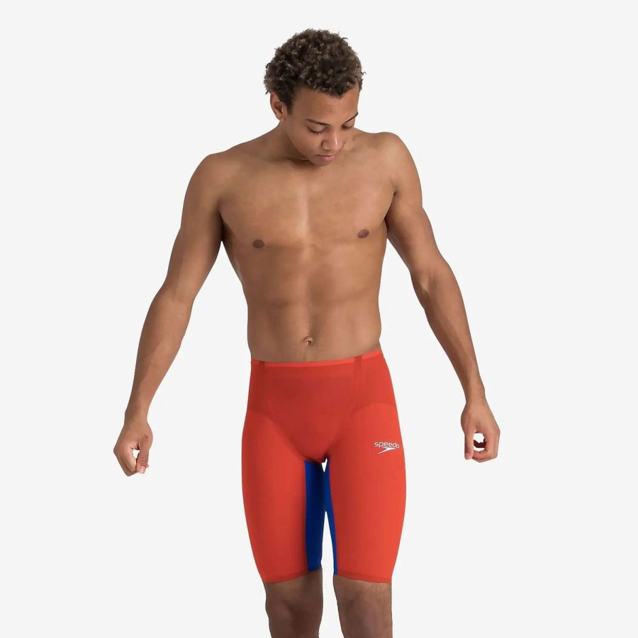 Mens * | Speedo Fastskin Lzr Pure Valor High Waisted Jammer Dragonfire Orange