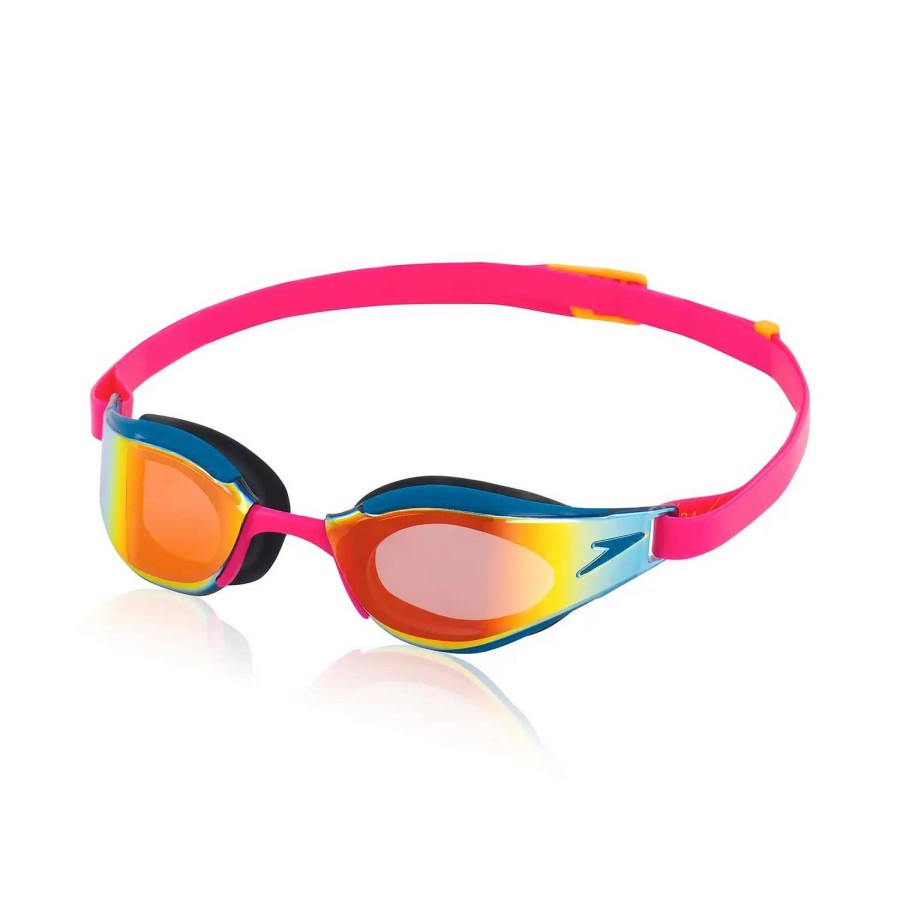 Goggles * | Speedo Fastskin Hyper Elite Mirrored Pink