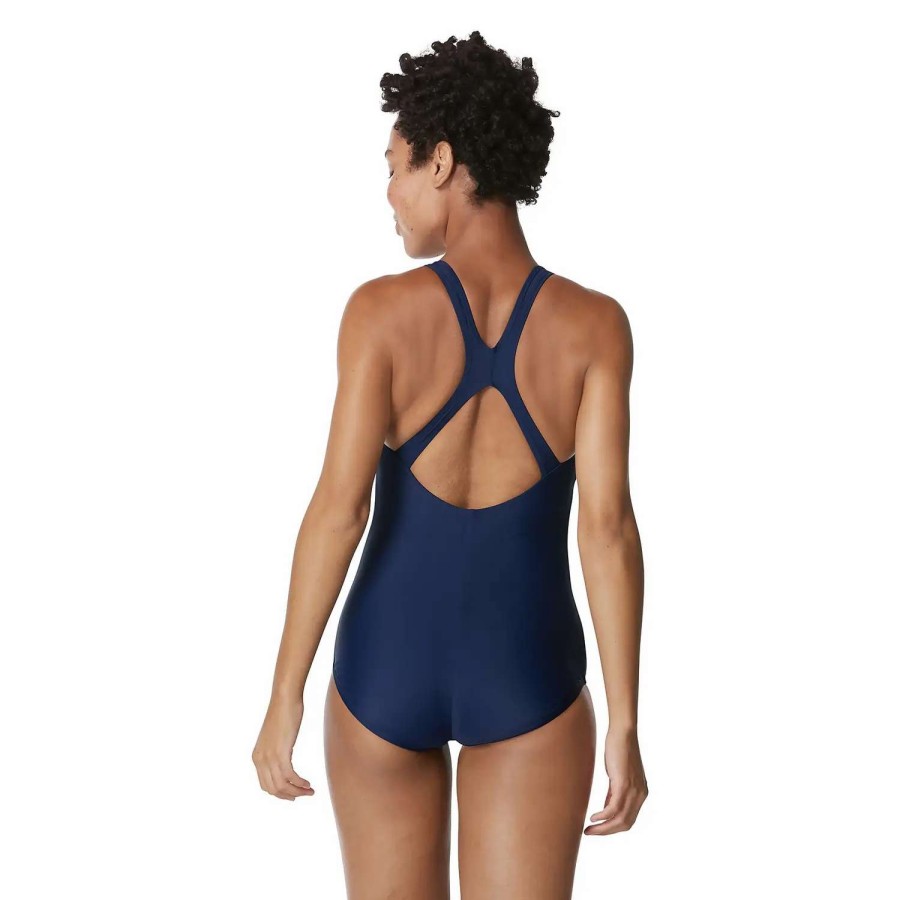 Womens * | Speedo Moderate Ultraback Powerflex Nautical Navy