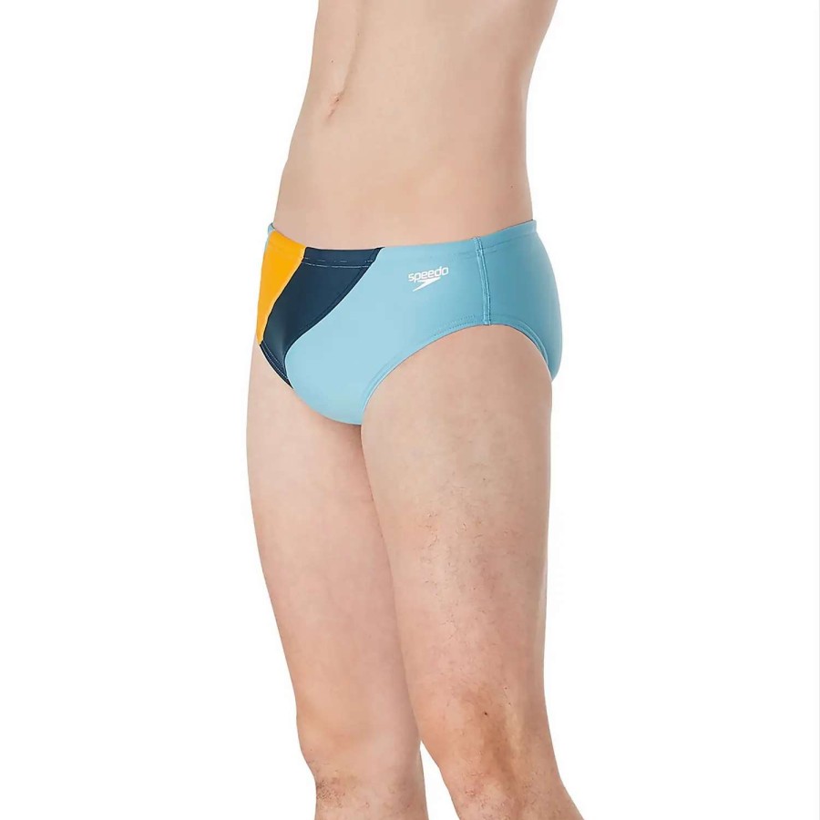 Mens * | Speedo Colorblock One Brief Delphinum Blue