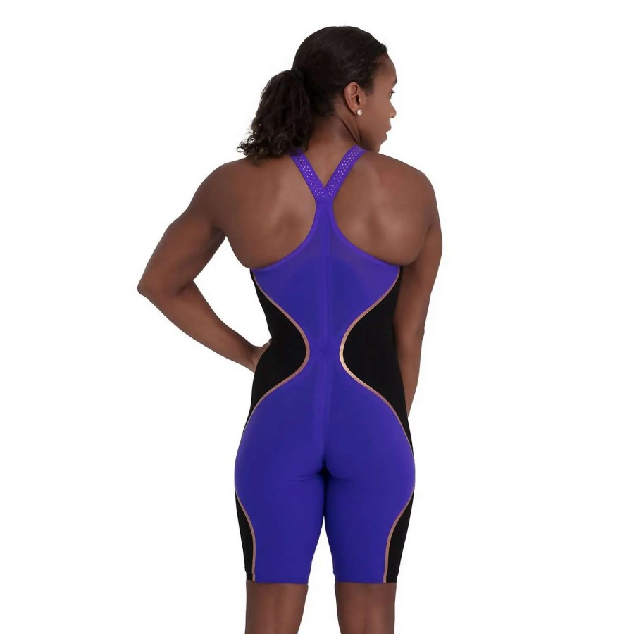 Womens * | Speedo Fastskin Lzr Intent Open Back Kneeskin New Purple