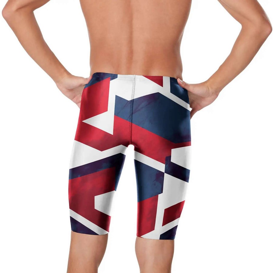 Mens * | Speedo Glimmer Jammer Navy/Red