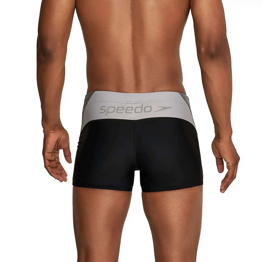 Mens * | Speedo Splice Square Leg Black