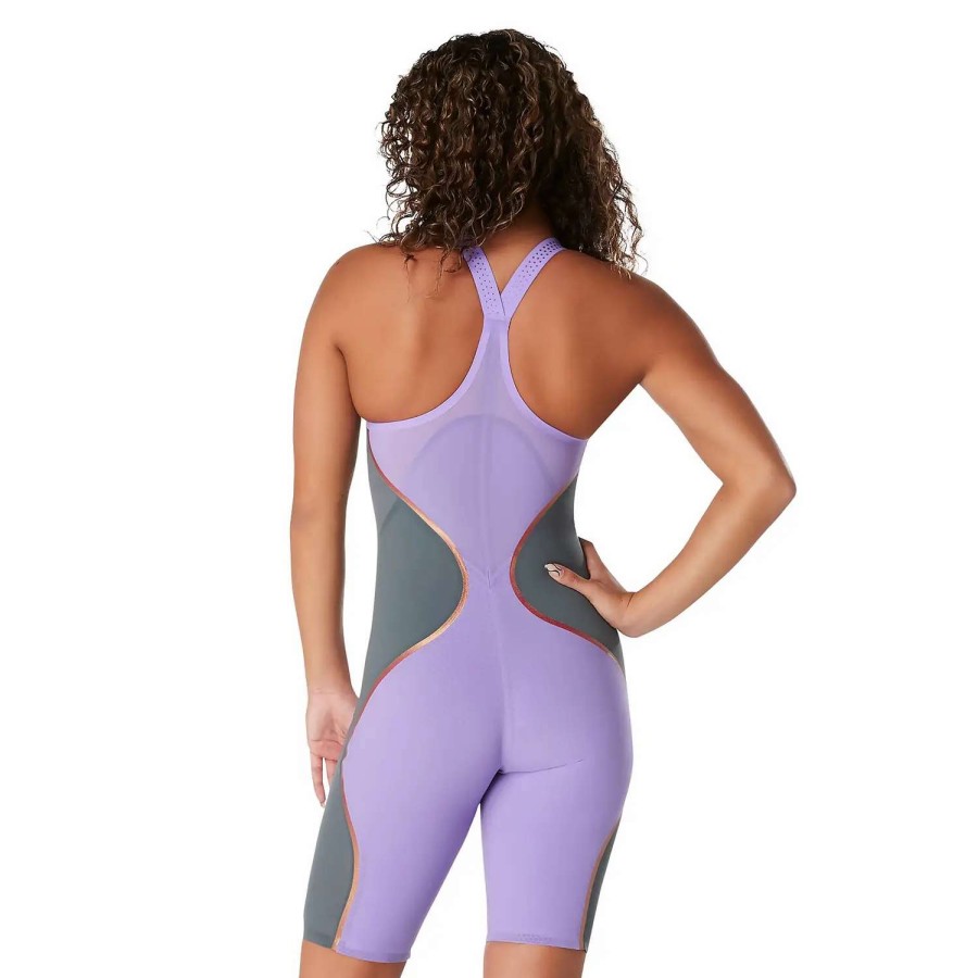 Womens * | Speedo Fastskin Lzr Intent Closed Back Kneeskin Purple Reign