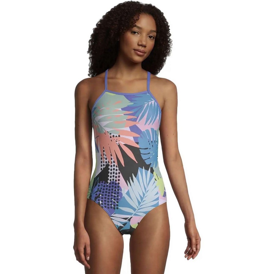 Womens * | Speedo Print Strappy Back One Piece Rainbow Hot