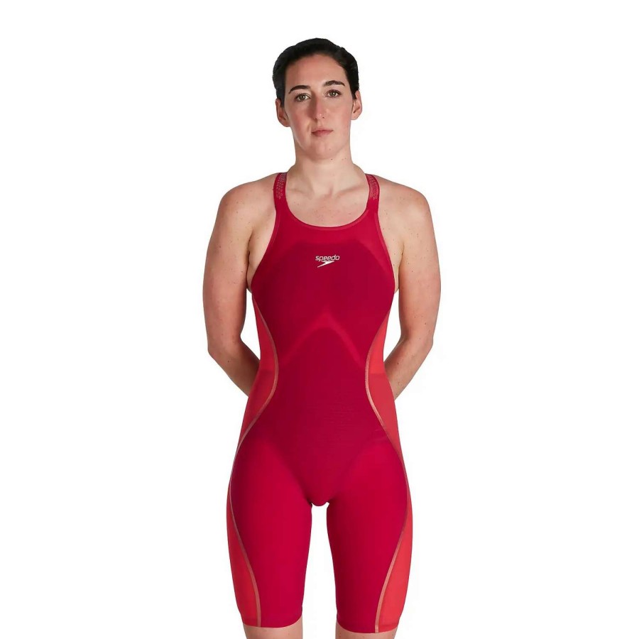 Womens * | Speedo Fastskin Intent Closed Back Kneeskin Red