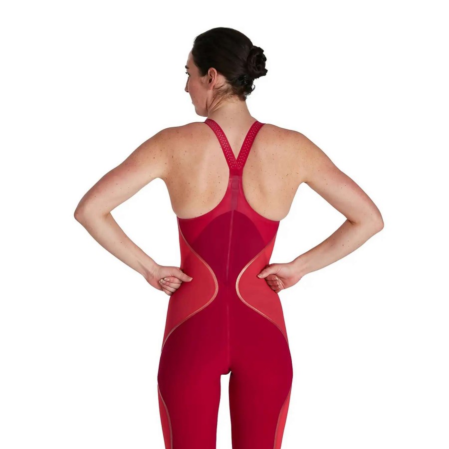 Womens * | Speedo Fastskin Intent Closed Back Kneeskin Red