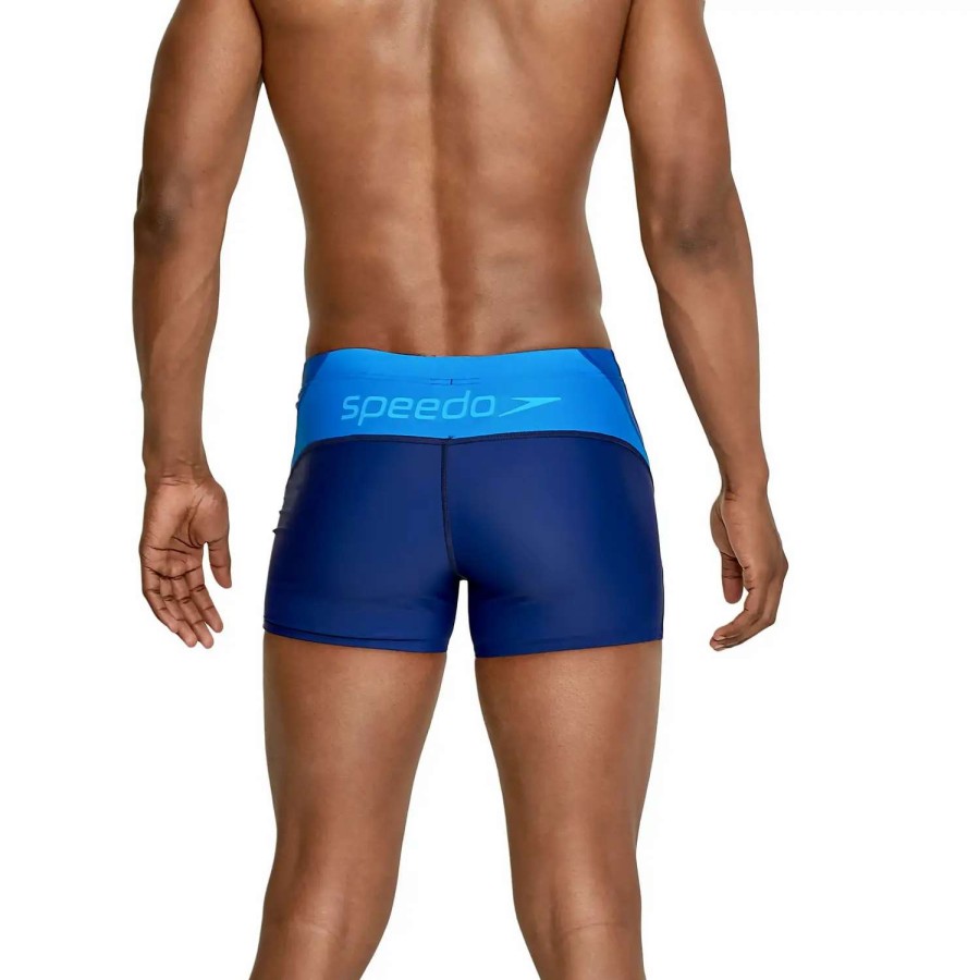 Mens * | Speedo Splice Square Leg Blue/Light Blue