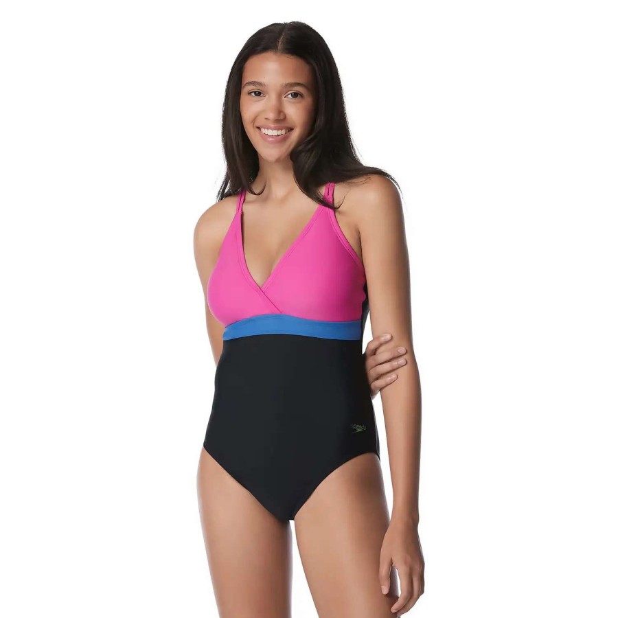 Womens * | Speedo Adjustable Crossback One Piece Lavander