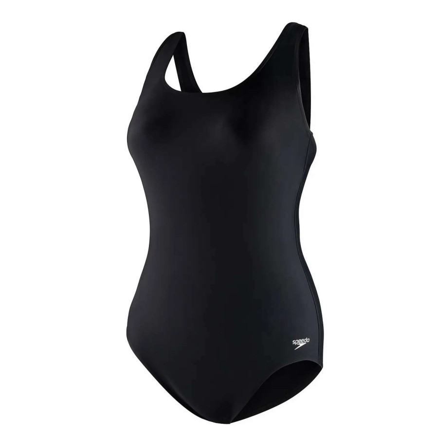 Womens * | Speedo Solid Moderate Ultraback Plus Size (20-24) Powerflex Black