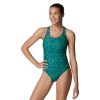 Womens * | Speedo Race Maze Super Pro Back One Piece Black/Turquoise