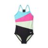 Womens * | Speedo Solid Radiating Splice One Piece Black/Pink